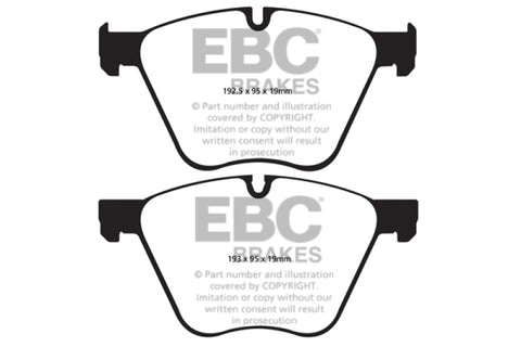 EBC 10+ BMW 760 6.0 Twin Turbo (F01) Greenstuff Front Brake Pads - DP22007