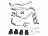 AWE 2024 Ford Mustang Dark Horse S650 RWD Track Edition Cat-Back Exhaust w/ Quad Diamond Black Tips - 3020-43375
