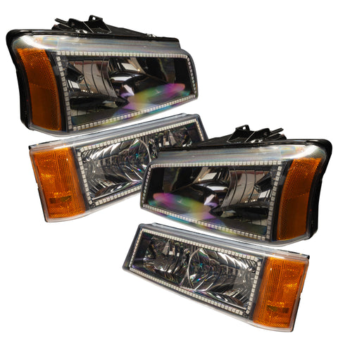 Oracle 03-06 Chevy Silverado Pre-Assembled Headlights w/Parking Lights- w/ BC1 Controller - 8205-335