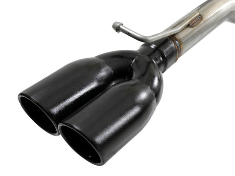 aFe MACH Force-Xp 2-1/2in 304 SS Cat-Back Exhaust 15-21 Dodge Challenger V6-3.6L - Quad Black Tip - 49-32067-B