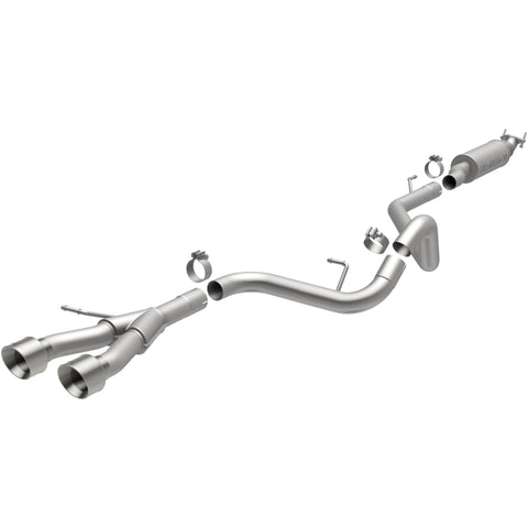 MagnaFlow 13 Hyundai Veloster 1.6L Turbo Dual Center Rear Exit Stainless Cat Back Perf Exhaust - 15215