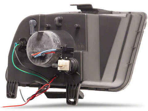 Raxiom 05-09 Ford Mustang w/ Factory Halogen LED Halo Headlights- Blk Housing (Smoked Lens) - 49115
