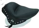 Mustang 11-13 Harley Blackline,12-17 Slim/Slim S Wide Stud Touring Solo Seat w/Studs - Black - 76750