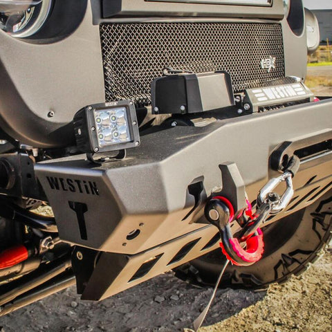 Westin 18-22 Jeep Wrangler JL / 20-22 Gladiator WJ2 Stubby Front Bumper - Tex. Blk - 59-80065