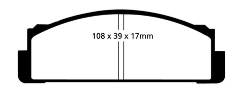 EBC 68-83 Fiat 124 1.6 Yellowstuff Front Brake Pads - DP4116R