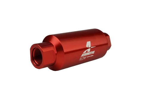 Aeromotive In-Line Filter - AN-10 size - 40 Micron SS Element - Red Anodize Finish - 12335