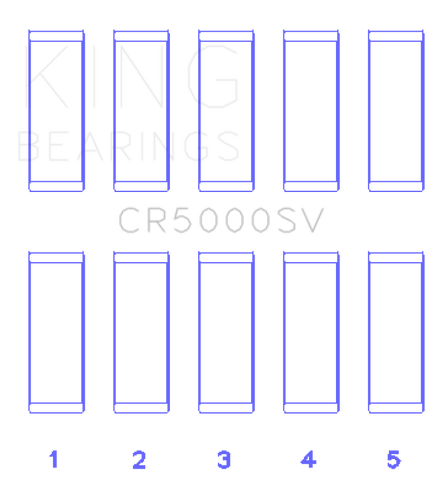King Engine Bearings Audi CEPA/ CEPB (Size 0.25) Connecting Rod Bearing Set OE Replacement SP / SV - CR5000SV0.25