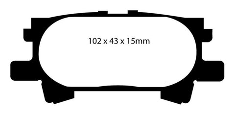 EBC 04-07 Lexus RX330 3.3 Greenstuff Rear Brake Pads - DP61682