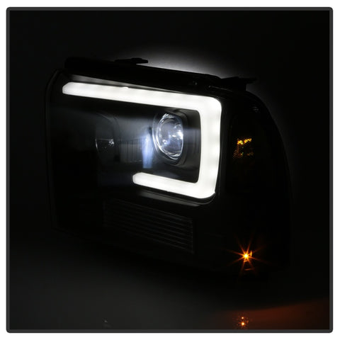 Spyder 05-07 Ford F250/350/450 Super Duty Projector LED Black PRO-YD-FS05V2PL-BK - 5087911