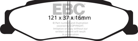 EBC Racing Wilwood 6620 Rear SR-21 Sintered Race Brake Pads - DP81160.16SR21