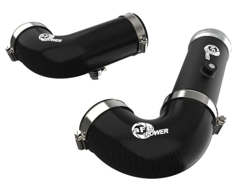 aFe BladeRunner Intercooler Hot & Cold Side Tubes Combo 20-21 GM Trucks 3.0L (td) - Black - 46-20454-B