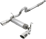aFe Rebel Series 409 Stainless Steel Cat-Back Exhaust 18-21 Jeep Wrangler JL 2.0L (t) - Polished Tip - 49-48096-P