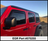 EGR 2018 Jeep Wrangler JL SlimLine In-Channel WindowVisors Set of 4 - Matte Black - 575255