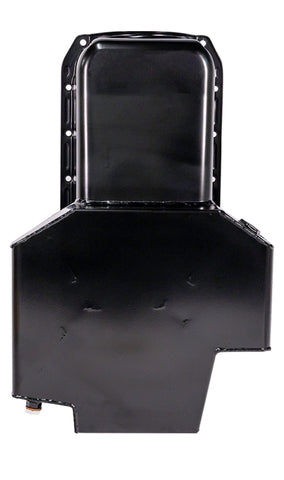 Moroso 80-85 Chevy SBC/Dart (w/2 Pc Seal/Low Clearance) Wet Sump 7qt 7in Steel Oil Pan - Black - 21816