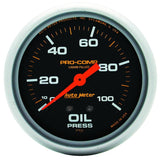 Autometer Liquid Filled Mechanical 66.7mm 0-100 PSI Oil Pressure Gauge - 5421