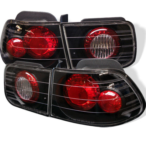 Spyder Honda Civic 96-00 2Dr Euro Style Tail Lights Black ALT-YD-HC96-2D-BK - 5004796
