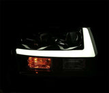 AlphaRex 07-14 Chevrolet Tahoe/Suburban LUXX-Series LED Projector headlights Black w/ DRL/Sequential - 880295