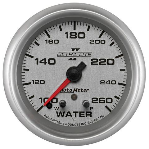 Autometer Ultra-Lite II 2-5/8in 260 Deg F Stepper Motor w/ Peak & Warn Water Temp Gauge - 7755