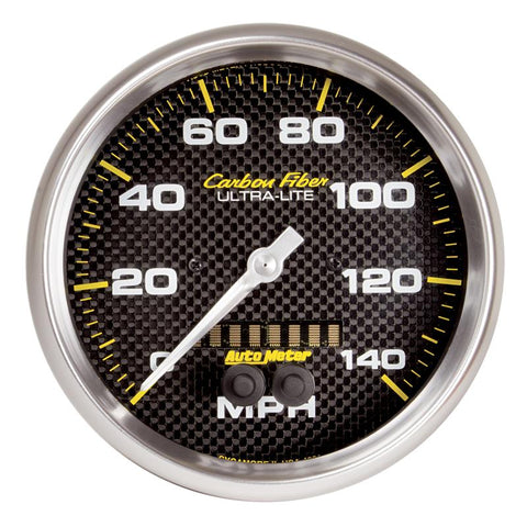 Autometer Ultra-Lite Carbon Fiber 5in 140 MPH In-Dash Full Sweep GPS Speedometer - 4881