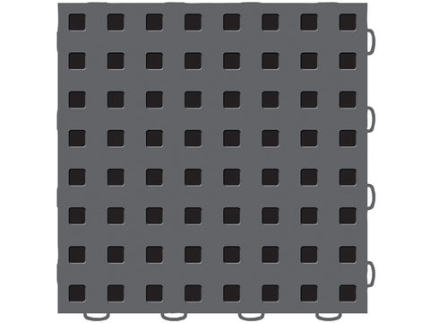 WeatherTech TechFloor - 12in X 12in Tiles - Dark Grey/Black **Order in Qtys of 10 - 51T1212 DG-BK