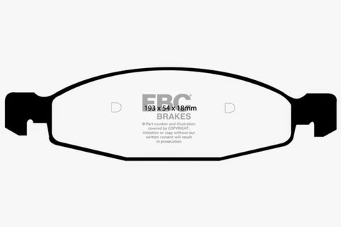 EBC 99-02 Jeep Grand Cherokee 4.0 (ATE) Greenstuff Front Brake Pads - DP61312