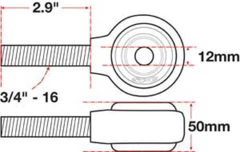 SPC Performance XAXIS Rod End Ball Joint - 15772