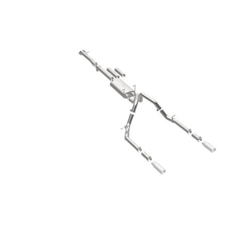 MagnaFlow Stainless Cat-Back Exhaust 2015 Chevy Silverado 2500HD 6.0L Dual Split Rear Exit 4in - 19027