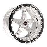 Weld S71 15x8.33 / 5x4.75 BP / 5.5in. BS Polished Wheel (Low Pad) - Black Single Beadlock MT - 71LP508B55F