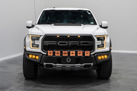 Diode Dynamics 17-20 Ford Raptor SS5 Grille CrossLink Lightbar Kit - Sport Yellow Combo - DD7336