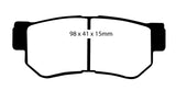EBC 01-06 Hyundai Santa Fe 2.4 Greenstuff Rear Brake Pads - DP61392