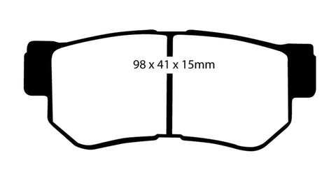 EBC 01-06 Hyundai Santa Fe 2.4 Greenstuff Rear Brake Pads - DP61392