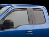 WeatherTech 2015+ Ford F-150 SuperCab Front and Rear Side Window Deflectors - Dark Smoke - 84765
