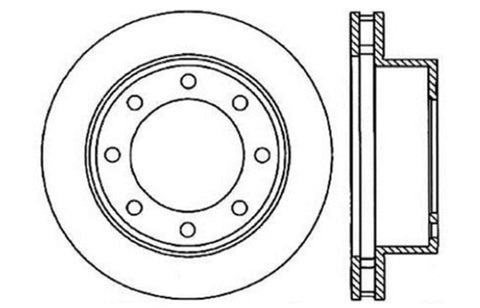 StopTech 00-05 Ford Excursion 4WD / 99-04 F250/F350 Pickup Front Slotted & Drilled Left Rotor - 127.65086L