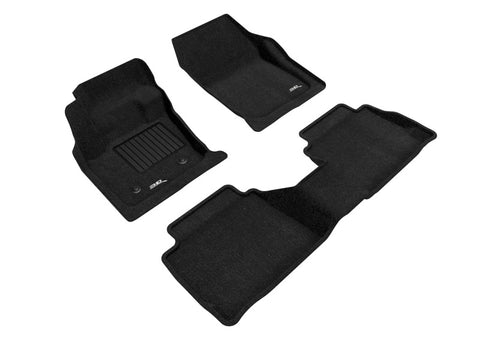 3D MAXpider 13-16 Ford Fusion Elegant 1st 2nd Row - Floor Mat Set (Black) - L1FR06004709