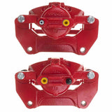 Power Stop 07-18 Jeep Wrangler JK Front Red Caliper Pair w/Bracket - S5044EB