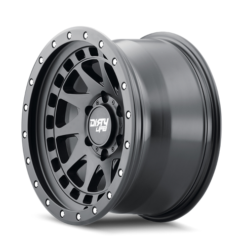 Dirty Life 9311 Enigma Pro 17x9/5x127 BP/-38mm Offset/71.5mm Hub Matte Black Wheel - Beadlock - 9311-7973MB38