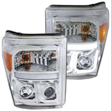 ANZO 2011-2015 Ford F-250 Projector Headlights w/ U-Bar Chrome - 111291