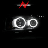 ANZO 2008-2010 Scion Xb Projector Headlights w/ Halo Black - 121280