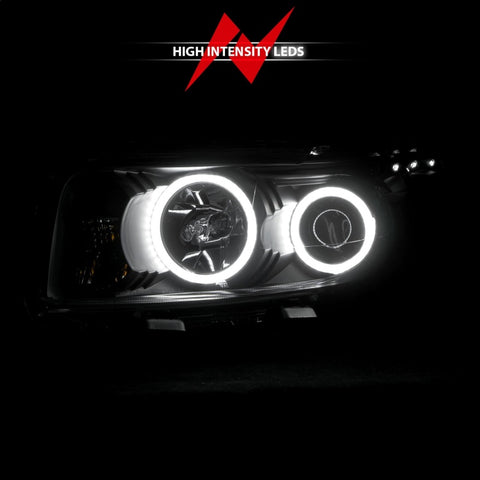 ANZO 2008-2010 Scion Xb Projector Headlights w/ Halo Black - 121280