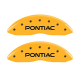 MGP 4 Caliper Covers Engraved Front Pontiac Rear Gxp Yellow Finish Black Char 2008 Pontiac G8 - 18011SPXPYL