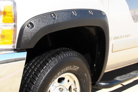 Lund 07-13 Chevy Silverado 1500 RX-Rivet Textured Elite Series Fender Flares - Black (2 Pc.) - RX106TA