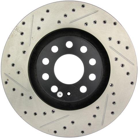 StopTech 05-06 Audi A4 Quattro/ 02-04 A6 Quattro / 99-02 S4 Front Right Slotted & Drilled Rotor - 127.33096R
