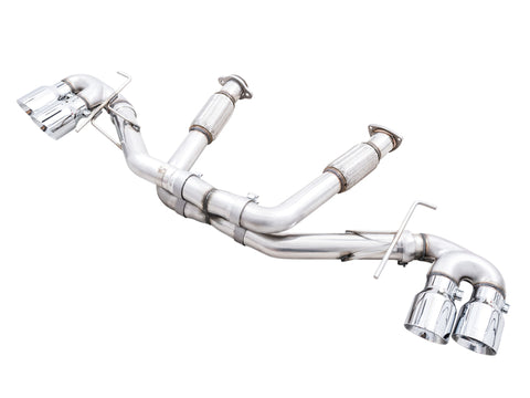 AWE Tuning 2020 Chevrolet Corvette (C8) Track Edition Exhaust - Quad Chrome Silver Tips - 3020-42080