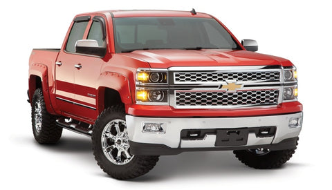 Bushwacker 14-18 Chevy Silverado 1500 Fleetside Pocket Style Flares 4pc - Black - 40959-02