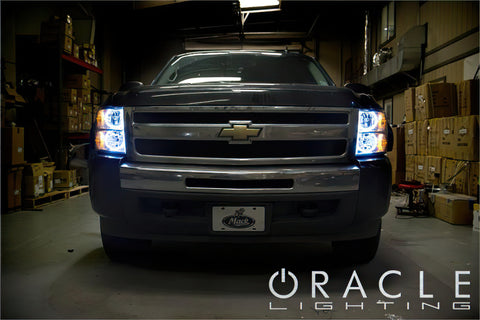 Oracle 07-13 Chevrolet Silverado LED Round Style Headlight Halo Kit - Red - 2639-003