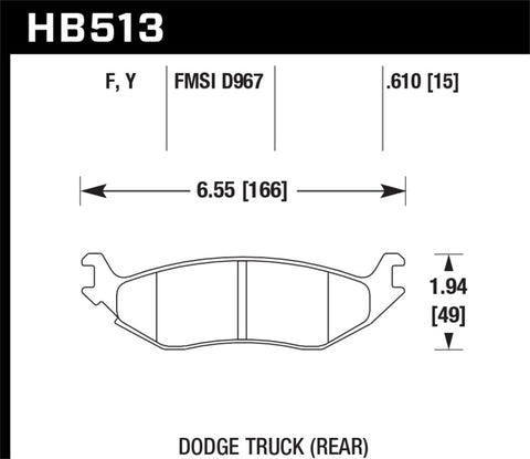 Hawk HPS Street Brake Pads - HB513F.610