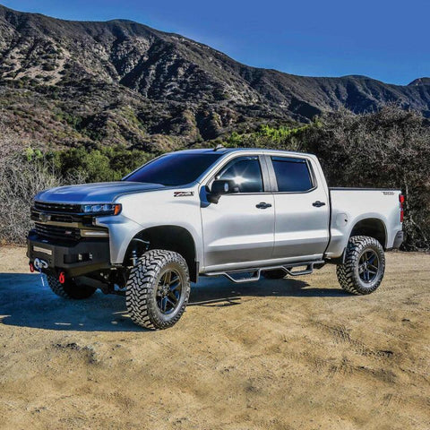 Westin 19-22 Chevrolet Silverado / GMC Sierra Crew Cab Outlaw Nerf Step Bars - Textured Black - 20-14135