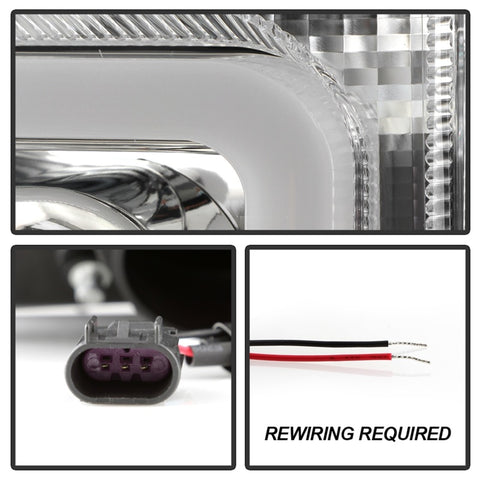 Spyder 17-18 Ford F250/F350/F450 Halogen Model Only -White Light Bar- Chrome- PRO-YD-FS17HALSI-C - 5087843