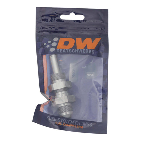 DeatschWerks 8AN Male Flare to Straight 3/8in Single Hose Barb - Anodized DW Titanium - 6-02-0740