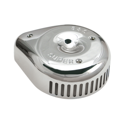 S&S Cycle Slasher Slotted Air Cleaner Cover For Super E/G Carbs - Chrome - 17-0004